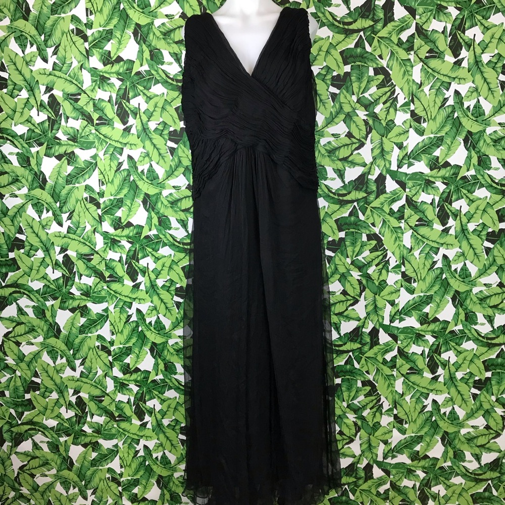 Tadashi Collection Top Black Silk Evening Dress